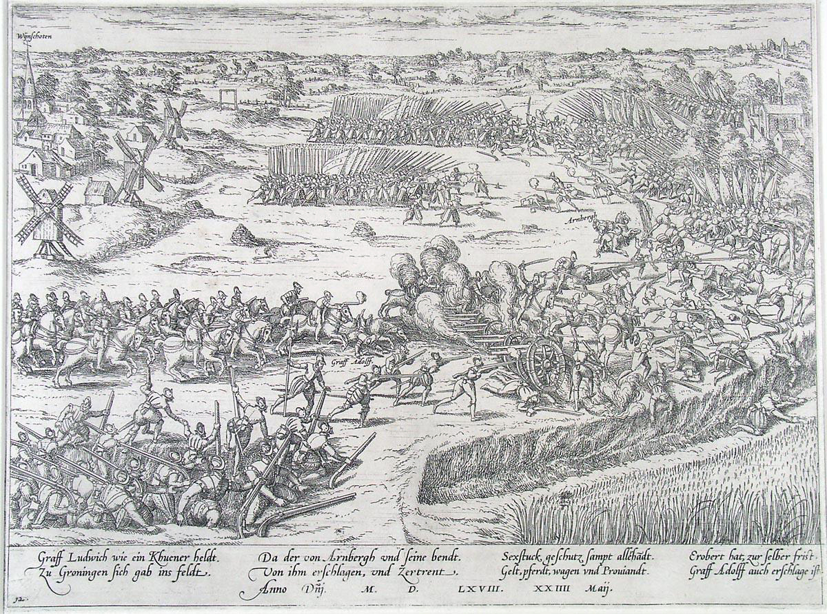 The Battle of Heiligerlee. Etching. Rotterdam, Museum Boijmans Van Beuningen